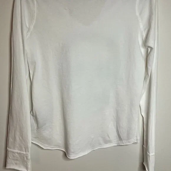 ZADIG & VOLTAIRE Tunisien Tee Top Henley White Rhinestone Skull LS Size S - Picture 7 of 7